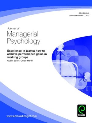 cover image of Journal of Managerial Psychology, Volume 26, Issue 3